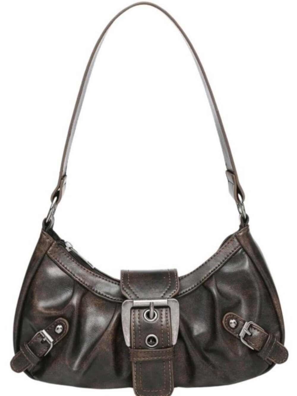 Y2K Purse for Women, Small Shoulder Bag Odorless PU Leather Hobo Purses Goth